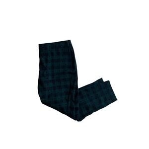 Wool Blend Polka Dotted Plaid Talbots Slim Ankle Pants (Petites)